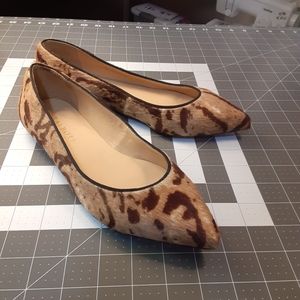 Talbots cow hair slip on shoes